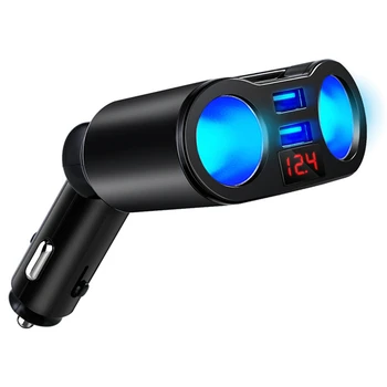 5 3.1 Avto Polnilnik z Dvojno USB UNIVERZALNI LED Polnjenje ABS Avtomobilov Vtičnica 12V-24V 2020 Vžigalnik USB Menjalec Led Zaslon