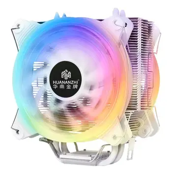 HUANANZHI A600 4 Baker Toplotne Cevi LED CPU Hladilnik Hladilni Ventilator Hladilnika Tiho Dual Fan Cooler Heatsink