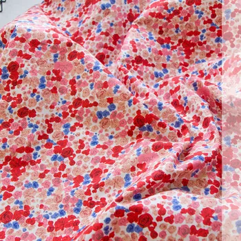 145x50cm 60-ih letih Tiskanje Majhnih Cvetlični Poplin Cottonsewing Tkanine,zaradi česar Poletje DIY Ročno izdelana Oblačila Krpo