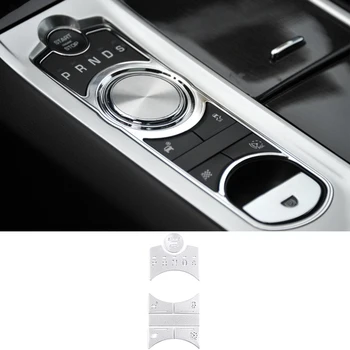 Zlitine Avto Styling za Jaguar XF 2012-Centralne naprave za Krmiljenje Gumb Dekoracijo Nalepke, Srebrne Avto Notranja Oprema 7 Kosov
