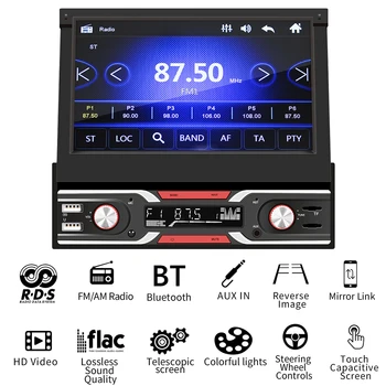 9603 Avto Radio Multimedijski Predvajalnik Videa 7 palčni Vrtljivi Zaslon Bluetooth USB TF Kartice Vhod AUX Auto Stereo MP5 Predvajalnik