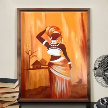 5D DIY Diamond Slikarstvo Navzkrižno Šiv Afriška Ženska Vezenje Mozaik Ročno izdelan Celoten Kvadratni Krog Vaja Stenski Dekor Obrti Darilo