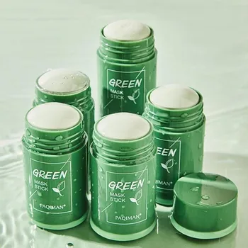 Zeleni Čaj za Čiščenje Maske Jajčevec za Nego Kože, Zob Masko Čiščenje z Glino Palico Masko Olje Nadzor Anti-akne Nega Obraza