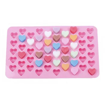 55 Luknje Non-stick Srce Ljubezni, Oblikovane Silikonske Jelly Torto Fondat Plesni Čokolado Ice Cube Pladenj Plesni Kuhinja Peko Orodja, Pripomočke,
