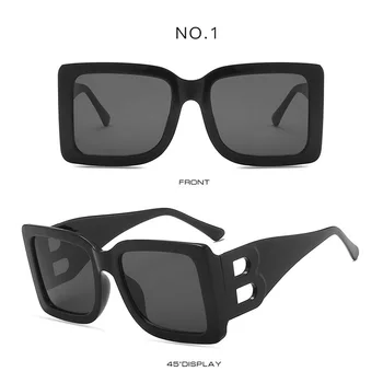 Blagovne znamke Kvadratnih Ženska sončna Očala Prevelik Črni Stil Odtenkih Za Ženske Big Okvir Modna sončna Očala Ženski UV400 Očala