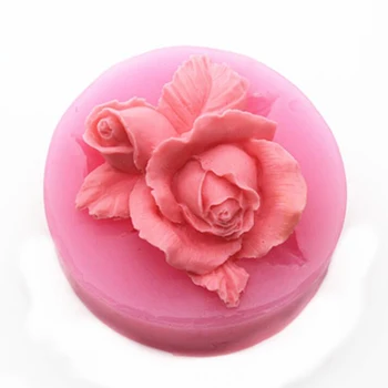 3D Rose Cvet Cvet Silikona, Fondat Milo Torto Plesni Cupcake Žele Bonboni, Čokoladni Okraski, Peka Orodje Kalupi
