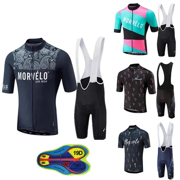 2019 novo Pro Team Morvelo Kolesarski Dres Določa MTB Kolo Kolo Dihanje hlače Oblačila Ropa Ciclismo Bicicleta Maillot Obleko