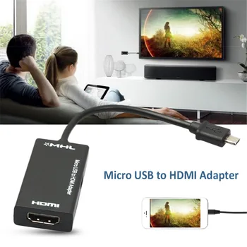Micro USB Za HDMI TV-Out, HDTV adapter MHL Kabel Za Telefon Ali Tablični računalnik Za Prenosni RAČUNALNIK Projektor TV Padec Ladijskega prometa na Debelo 85228