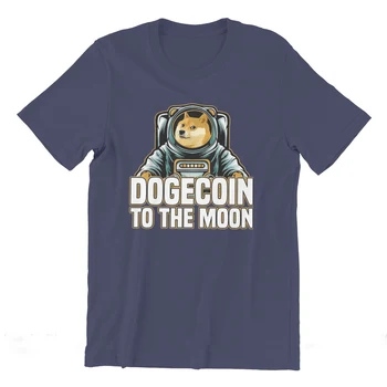 Poletje Novo Bitcoin Cryptocurrency Umetnosti Dogecoin na Luno Klasičnih Prevelik moška T-shirt Harajuku Punk Svoboden O-neck Majica 85276