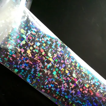 100cm Holografski Folije Jasno Laser Nohtov Prenos Nalepke Za Oblikovanje DIY Polno Kritje Decals Nasvet Manikura Orodja