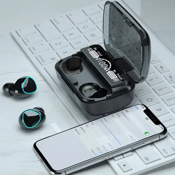 TWS M10 Brezžične Slušalke IPX7 Nepremočljiva Šport Čepkov HI-fi Stereo Slušalke Za Iphone Huawei Xiaomi Bluetooth Glasbo, Slušalke