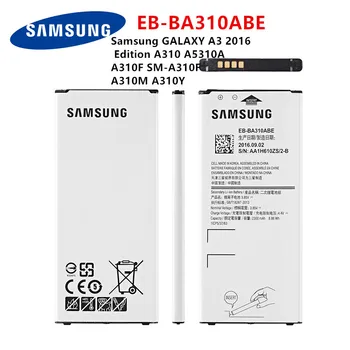Originalni SAMSUNG EB-BA310ABE 2300mAh Baterija Za Samsung GALAXY A3 2016 Edition A310 A5310A A310F SM-A310F A310M A310Y