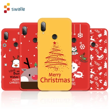 Lep Božič Primeru Telefon Za Redmi Opomba 6 7 8 pro Elk Santa Claus Cvetje Za Xiaomi 8 9 SE Mehko TPU pametni telefon Zadnji pokrovček 86242