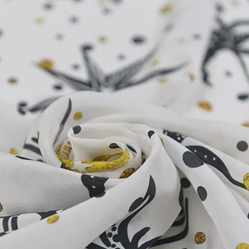 Bela moda čiste svile krep de chine svilene tkanine vložki in polka dot tiskanja,SCDC1271