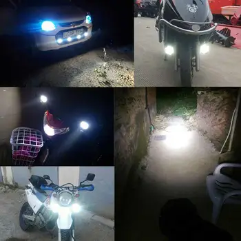 LED Motocikel Svetlobo za Fotograranje 6 Kroglice 6led Zunanji LED motorno kolo, Dodatni Žarometi Luči za Meglo Avto Pozornosti Univerzalno 12 A1W7