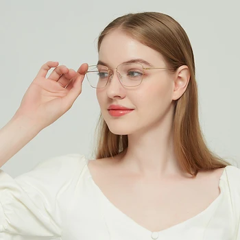 NOVI STALNI Čistega Titana Očal Okvir Moških Vintage Retro Kvadratnih Kratkovidnost Optični Recept Očala Ženske Moški Očala