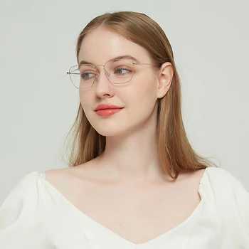 NOVI STALNI Čistega Titana Očal Okvir Moških Vintage Retro Kvadratnih Kratkovidnost Optični Recept Očala Ženske Moški Očala