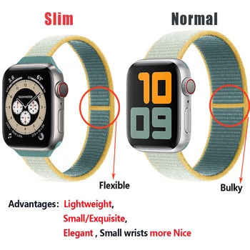 Tanek Trak za Apple watch band 44 mm 40 mm 42mm 38 mm smartwatch manšeta Najlon Zanko zapestnica iWatch 5 3 4 se 6 band