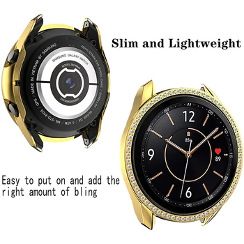 Za Samsung Galaxy Watch 3 41MM 45MM Primeru Bling Kristalno Diamanti PC Odbijača Zaščitna Watch Primere, za Galaxy Watch 3 87880