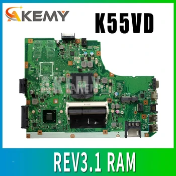 K55VD Motherboard REV3.1 RAM Za ASUS K55A K55VD prenosni računalnik z Matično ploščo K55VD Mainboard K55A Motherboard K55VD mainboard test OK