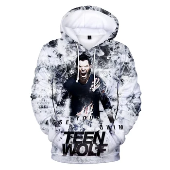 Vroče Prodaje Teen Wolf 3D Hoodies Moški/ženske Modni Priljubljena Priložnostne Puloverju Teen Wolf Mens Sweatshirts Hooded 3D Tiskanja Moških Polno