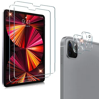 Za 2021 iPad Pro 11 Jasno Kaljeno Steklo, Kovinski Zaslon Zadaj Objektiv Kamere Stražar Film Za Apple iPad 11 3. Gen Screen Protector
