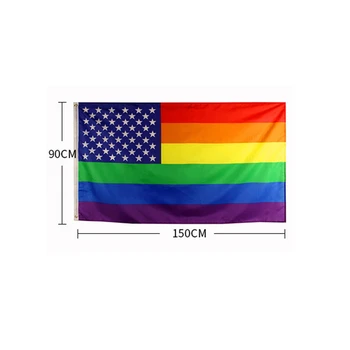 LGBT Mavrica 6 Barvah Zastave Ponos LGBT Zastavo Lezbijke, Geji, Parada Zastav Bunting Mavrica Mir Zastav, Transparentov Doma Dekor 89021