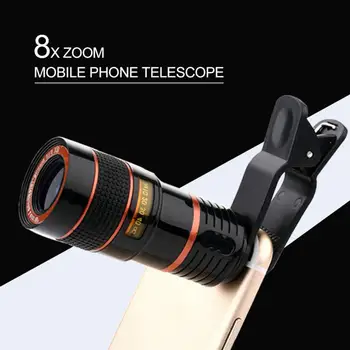 HD 8X/12X Zoom zoom-Telefoto Objektiv Zunanji Mobilni Telefon, Kamera, Objektiv s Sponko za iPhone 11 Xs Max Objektiv Mobilni Telefon Objektiv Android