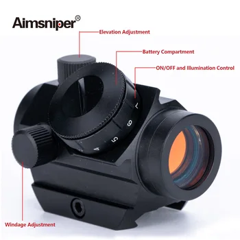 1x25 Lov RDS-25 Red Dot Sight Optični Holografski Pogled Mikro Reflex Puška Železa Področje 4MOA Za Airsoft Pištolo Puško Dodatki
