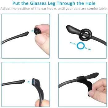 2021 Nov 24 KOS Moda Proti Drsenju Uho Kavelj Anti Slip Eyeglass Honorar Silikonski Očala Oprijem Očala Dodatki