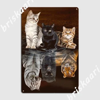 Mačke Tiger Kovine Znaki Klub Stranka Klub Bar Slikarstvo Dekor Ustvarite Tin Prijavite Plakati