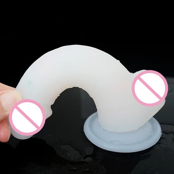 Dildos Mehkega Jelly Močan Sesalni Analni Vibrator Butt Plug Realističen Penis G-spot Orgazem Vagina Anal Masaža Sex Igrače za Ženske