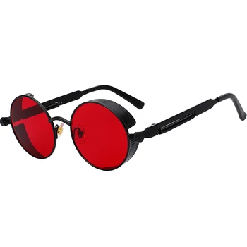 2021 Kovinski Steampunk sončna Očala Moški Ženske Modni Okrogle Očala blagovne Znamke Oblikovanja Vintage sončna Očala Visoke Kakovosti sol