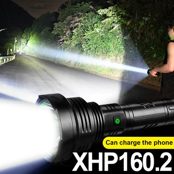 Močan XHP160.2 LED Svetilka Taktično USB Flash Light Svetlo Visoko Obseg Baklo Nepremočljiva Lov ročno svetilko XHP70 led Luč