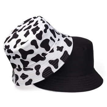Moda poletje bombaž vedro klobuk mlečne krave Prugasta tiskanja Ribič Klobuki Hip Hop prostem, potovanja panama skp Sonce kape za moške, Ženske 8998