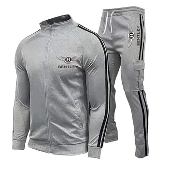 2021 novo visoko-kakovostnih oblačil za šport, jeseni in pozimi nova moška jakna obleke moda priložnostne zadrgo river shirt obleko hlače