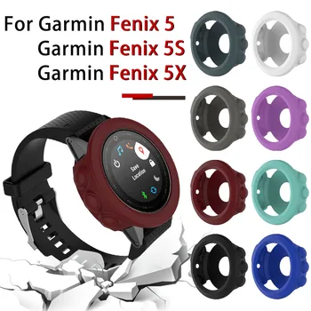 Garmin Fenix 5 5S 5X Watch Primeru, Mehki Silikonski Zaščitni Rokav Proti Trčenju Odbijača Zaščitne Lupine Kritje Za Garmin 5 5S 5X