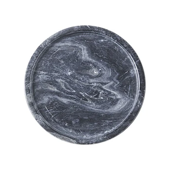 Preprost naravni marmor pladenj majhen disk sladica pladenj za shranjevanje ploščo železnica 90582