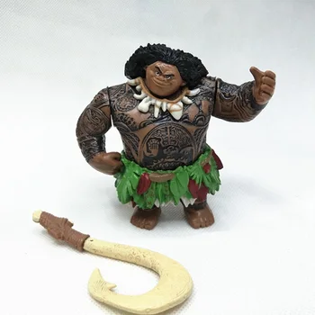 6pcs 4-10 cm Moana Princesa PVC figuric Nastavite Maui Malčka Moana Dekoracijo Torte Modle Darilo Igrače Lutka Za Otrok Darila