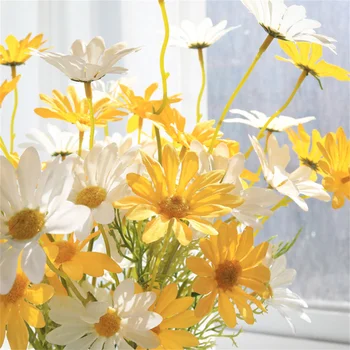 1/5Pcs Svile Cvet Umetno Chrysanthemum Flower Za Dom svate, Božični Okraski, Daisy Šopek Žogo Diy Obrti