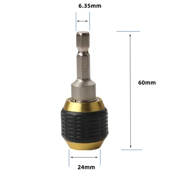 6,35 mm Šestkotni Kolenom Hitro Spojko 1/4 palca samozapiralni klipnjača Drill Bit Adapter za Krova Stavbe, električno Orodje, Deli