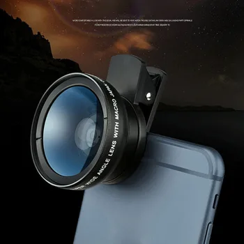 Za IPhone 6 6S Samsung Galaxy S7 Mobilni Telefon Objektiv z Ultra-Prenosen Fotoaparat Kit Objektiv 0.45 X Super širokokotni Objektiv Z Makro Objektiv