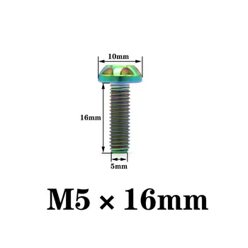 2pcs Vožnjo TC4 Titanove Zlitine Vijak M5*16mm