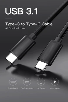 USB C do USB Tip C PD Polnilnik, Kabel Za Samsung S20 S21 Xiaomi Opomba 10 Lite PD Kabel Hitro Polnjenje USB 3.0 C Hitro Polnjenje Kabel