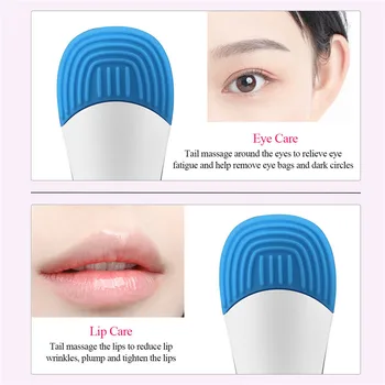 CkeyiN Električni Silikonski Facial Cleanser Vroče Stiskanje Rdeča Modra Svetloba Terapije Lepotni Instrument Prehrana Uvoznik Za Nego Kože Orodje