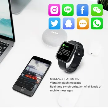 Reloj inteligente D20 par hombre y mujer, pulsera deportiva con Monitor de presin arterijski, Apple, Xiaomi Android, 2020