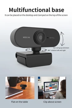 HD 1080P Samodejna Izostritev Webcam Mini Računalnik PC WebCamera Z Mic Vrtljiv Kamere, Primerne Za Spletno Oddaj, Video posnetkov Itd. 93099