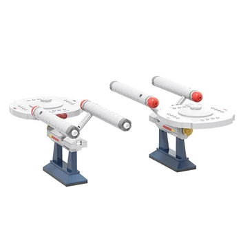 Mini vesoljsko ladjo Zvezda Serije Igrač NCC-1701 Blokade Runner Nastavite MOC Stavbe, Bloki, Opeke Večino Model Igrače za Otroke