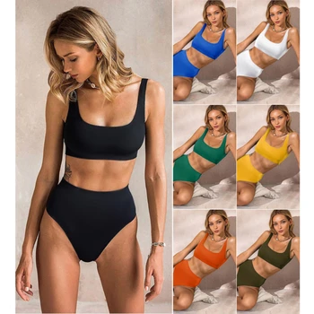 Maison Gabrielle 2021 Nov Minimalističen Bikini Komplet Ženske Kopalke, Kopalne Obleke, Kopalke Plus Velikost Kopalk Seksi Kopalke 2 Kos
