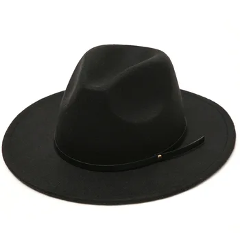 Klobuk fedoras klobuk barva pasu Panama počutil klobuk za ženske jazz klobuk cerkev klobuk vrh skp ženske fedoras klobuki za moške шляпа женская